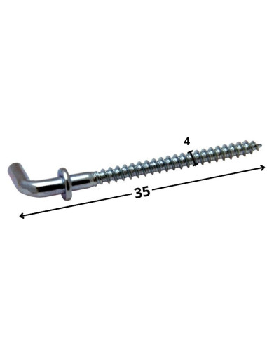 1 x Hooks to Wood Screws to Collar 4X35 Zinc...