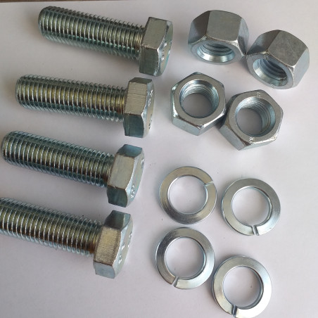 1 x Small Bag 4 Machine Screw Hexagonal Head M16X50 4 Nut 4 Washer Split Lock