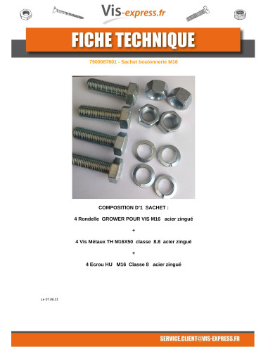 1 x Small Bag 4 Machine Screw Hexagonal Head...