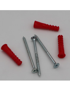 KIT 3 Plug Red 9X39 With 3 Chipboard Screw