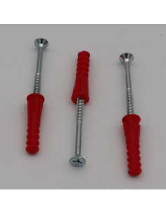 KIT 3 Plug Red 9X39 With 3 Chipboard Screw 2