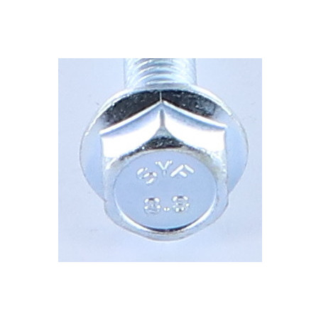 1 x Machine Screw Hexagonal Head M8X50 Flange With Serration Class 8.8 Zinc Plated