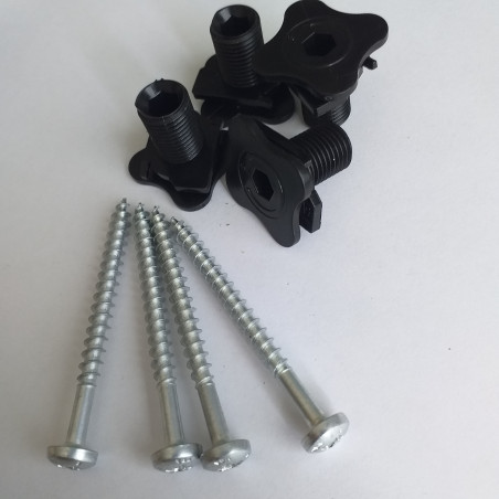 1 x Small Bag Of 4 Screw Pan Head 5X60 With 4 Nut Nylon