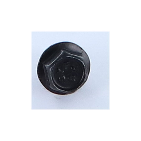 1 x Machine Screw Hexagonal Head M8X16 Flange With Serration Class 8.8 Black Zinc Plated