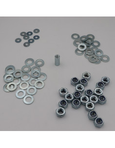 KIT Coupling Nuts Nuts Washers Zinc Plated