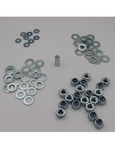 1 x KIT Coupling Nuts Nuts Washers Zinc Plated