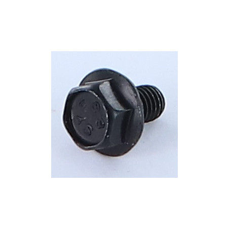 1 x Machine Screw Hexagonal Head M8X20 Flange With Serration Class 8.8 Black Zinc Plated