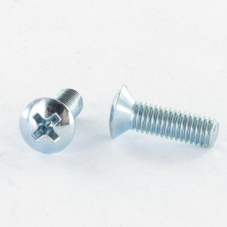 1 x Machine Screw Pan Countersunk Head Pozi M5X25 Zinc Plated