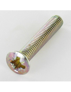 Machine Screw Pan Countersunk Head Pozi M6X35 Yellow Zinc