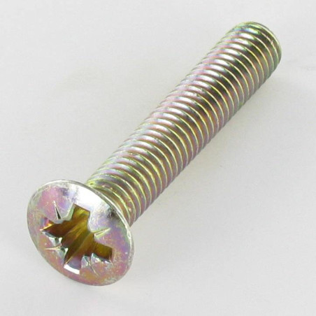 1 x Machine Screw Pan Countersunk Head Pozi M6X35 Yellow Zinc