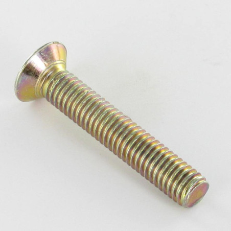 1 x Machine Screw Pan Countersunk Head Pozi M6X35 Yellow Zinc
