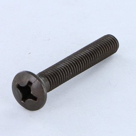 1 x Machine Screw Pan Countersunk Head Pozi M6X40 Black Zinc Plated
