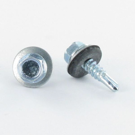 1 x Self Drilling Hexagonal Head 4.8X70 Thread Length: 60 Neoprene Bonded Sealing Washer Epdm Zinc Plated