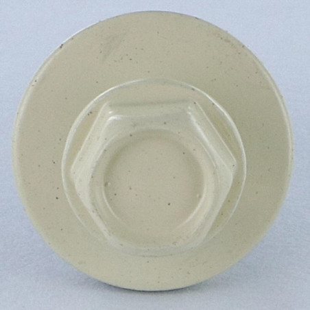 1 x Self Drilling Hexagonal Head 5.5X25 Neoprene Bonded Sealing Washer Epdm Zinc Plated Ral1015/Light Ivory