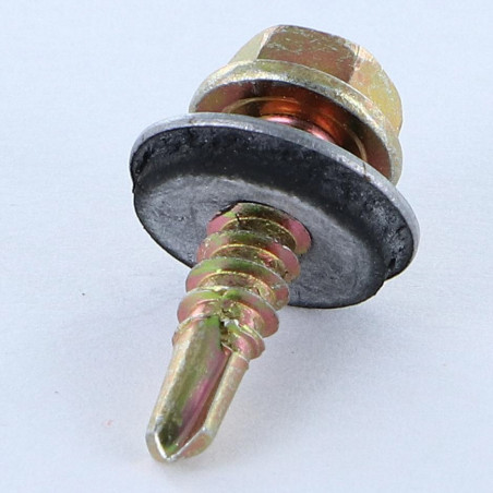 1 x Self Drilling Hexagonal Head 4.8X19 Neoprene Bonded Sealing Washer Epdm Yellow Zinc