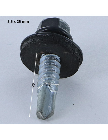 1 x Self Drilling Hexagonal Head 5.5X25...