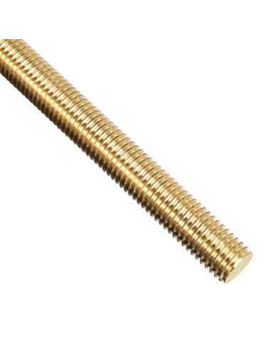 1 x Threaded Rod M6 Length 1 Meter Brass