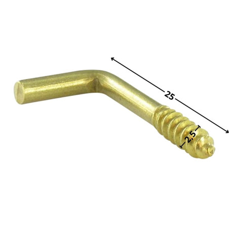 1 x Hooks Screw Brass 2.5X25