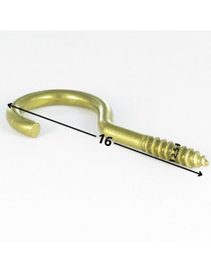Cabinet Hook Brass 2.5X16 2