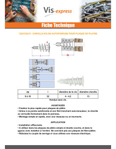 Plug Nylon SELF-DRILLING MACHINE PLATE PLASTER 15X32 2