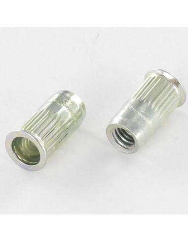 1 x Blind Nut Zinc Plated M4 6X12 Head Reduced