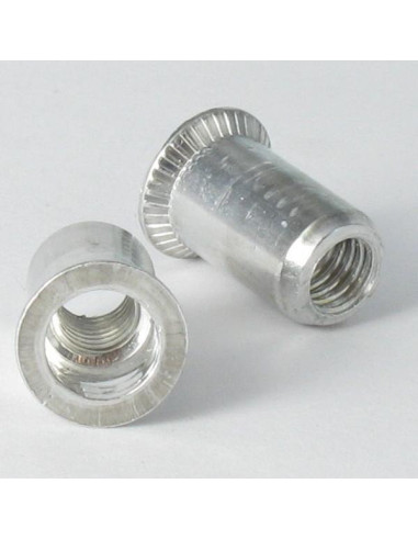 1 x Blind Nut Zinc Plated M8 11X17 Grooved