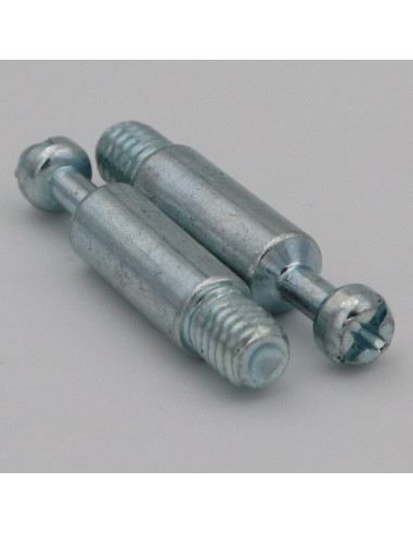 1 x KIT 2 Stud Of BED And 2 Nut M6 Zinc Plated