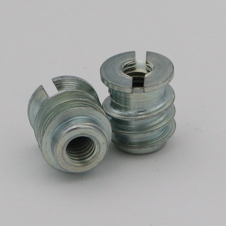 1 x KIT 2 Stud Of BED And 2 Nut M6 Zinc Plated