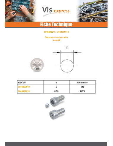 1 x BALL ANTI-THEFT Linch Pin Drive Type SW6...