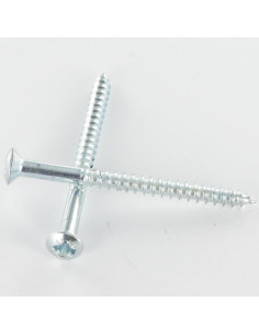 Wood Screw Pan Countersunk Head Pozi N°2 4X20 Zinc Plated