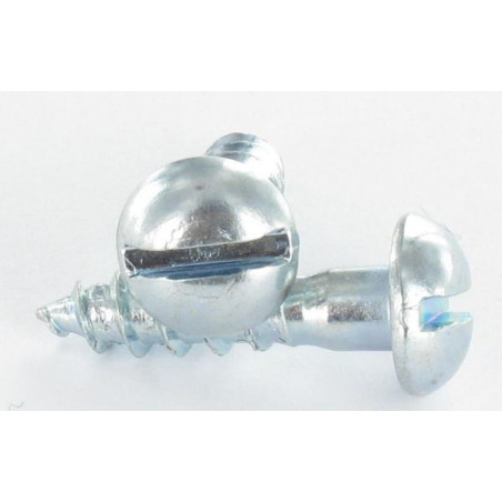 1 x Wood Screw Round Head Slotted 4X25 Zinc Plated