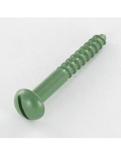 Wood Screw Round Head Slotted 4X30 Zinc Plated LAQ Green...