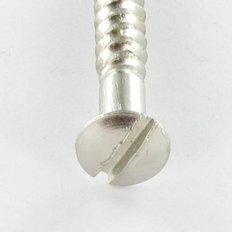 1 x Wood Screw Pan Countersunk Head Slotted 3X16 Plain Chromed micro screw
