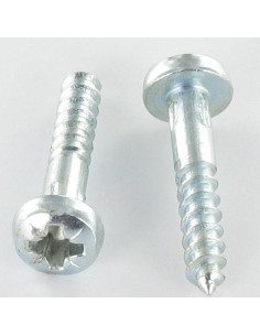 Wood Screw Round Head Pozi PZ2 3.5X20 Zinc Plated