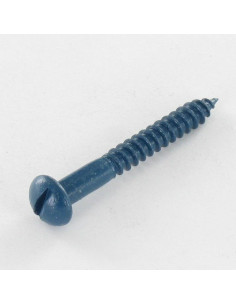 Wood Screw Round Head Slotted 4X30 Zinc Plated LAQ Blue...