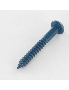 Wood Screw Round Head Slotted 4X30 Zinc Plated LAQ Blue... 2