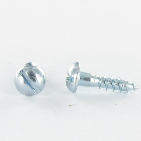 1 x Wood Screw Round Head Slotted 4X40 Zinc Plated