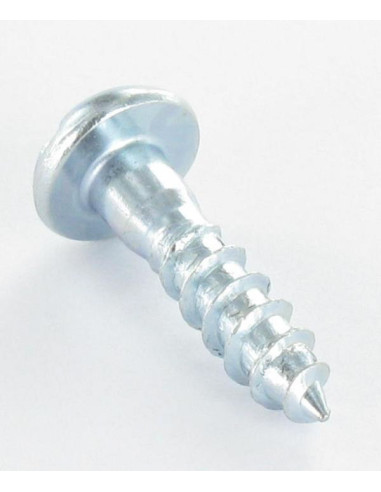 1 x Wood Screw Round Head Slotted 4X40 Zinc Plated