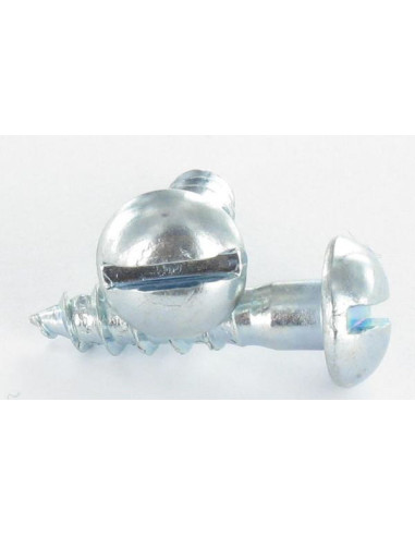 1 x Wood Screw Round Head Slotted 4X40 Zinc Plated