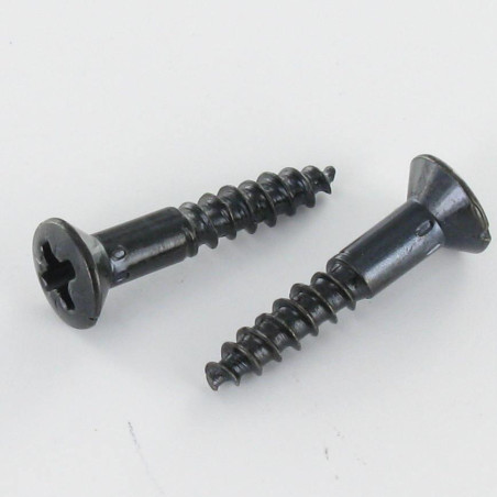 1 x Wood Screw Pan Countersunk Head Pozi 2 3.5X20 Black Zinc Plated