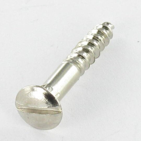1 x Wood Screw Pan Countersunk Head Slotted 4X25 Nickel Plated