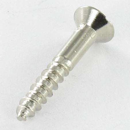 1 x Wood Screw Pan Countersunk Head Slotted 4X25 Nickel Plated