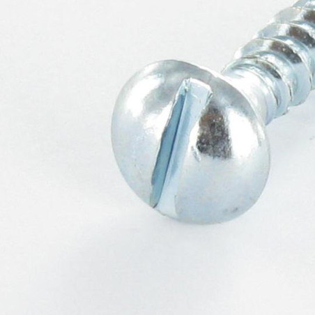 1 x Wood Screw Round Head Slotted 4X35 Zinc Plated