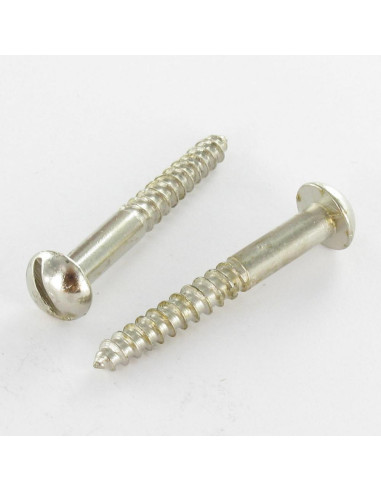 1 x Wood Screw Round Head Slotted 3.5X16 Plain...