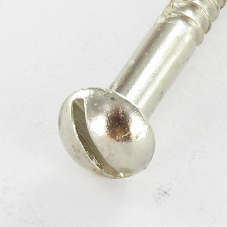 1 x Wood Screw Round Head Slotted 3.5X16 Plain Chromed