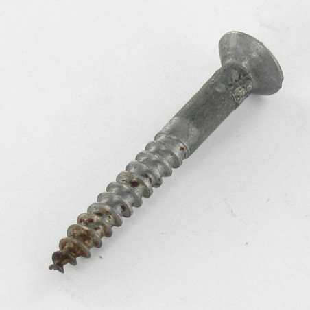 1 x Wood Screw Pan Countersunk Head Slotted 4X40 Steel