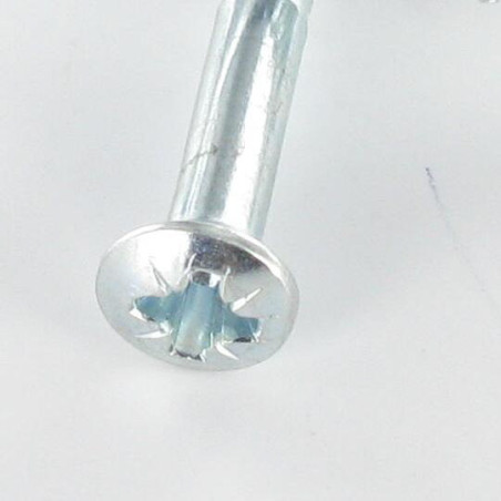 1 x Wood Screw Pan Countersunk Head Pozi 2 5X60 Zinc Plated