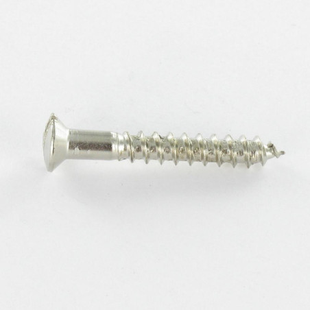 1 x Wood Screw Pan Countersunk Head Slotted 5X35 Plain Chromed