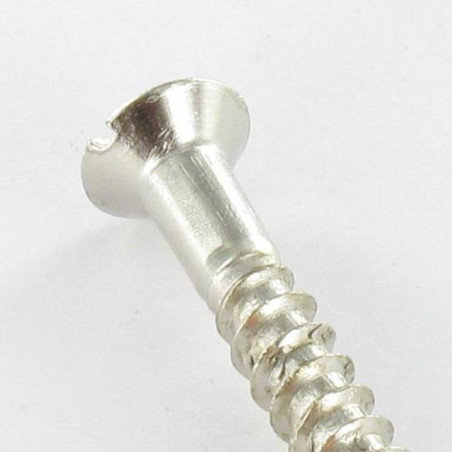 1 x Wood Screw Pan Countersunk Head Slotted 5X35 Plain Chromed