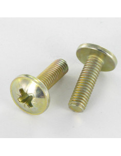 Screw Mushroom Pozi M6X24 Head Diameter: 14.5 Yellow Zinc